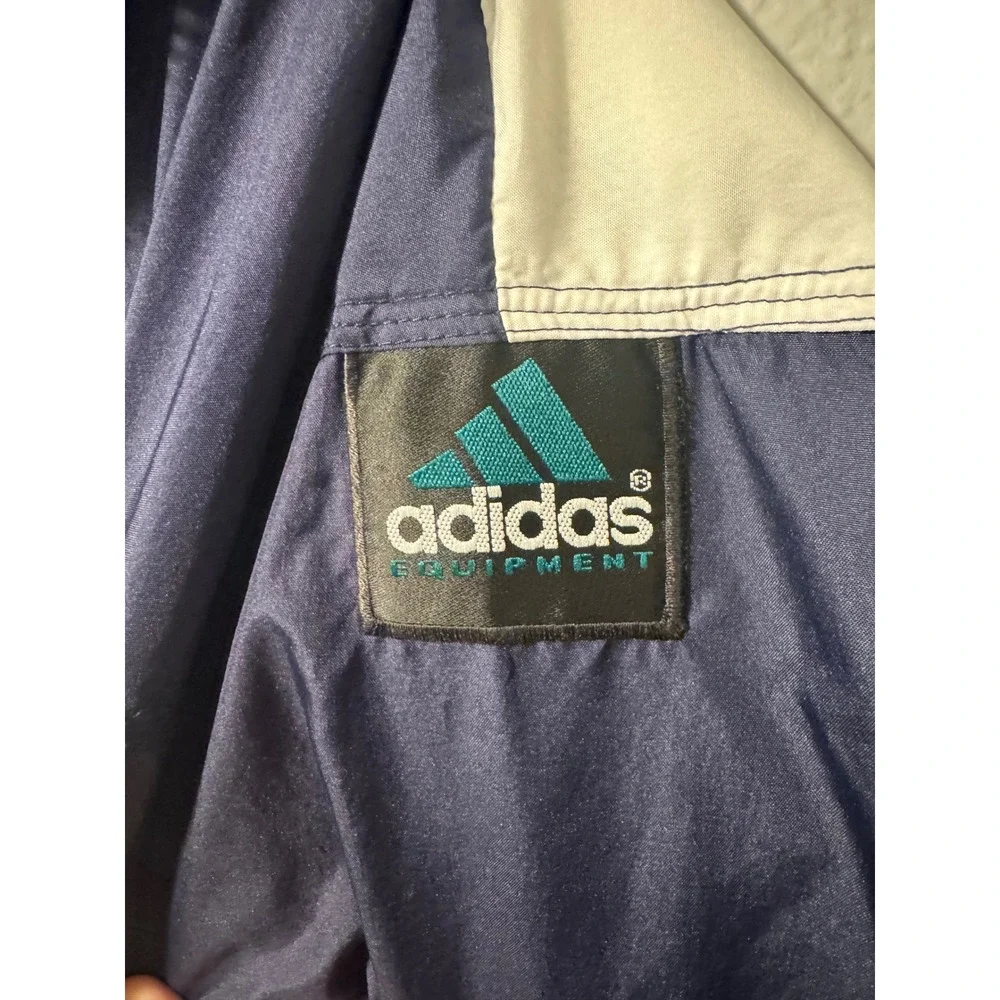 Vintage Adidas Equipment EQT Windbreaker Jacket 90s‎ Colorblock Big Logo XL